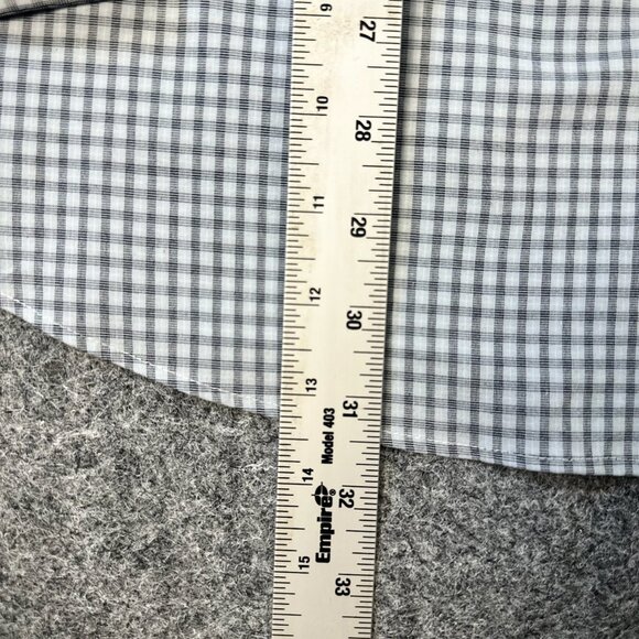 Goodfellow Co Mens Standard Fit Check Shirt Gray White Gingham Long Sleeve XXL - Picture 9 of 15